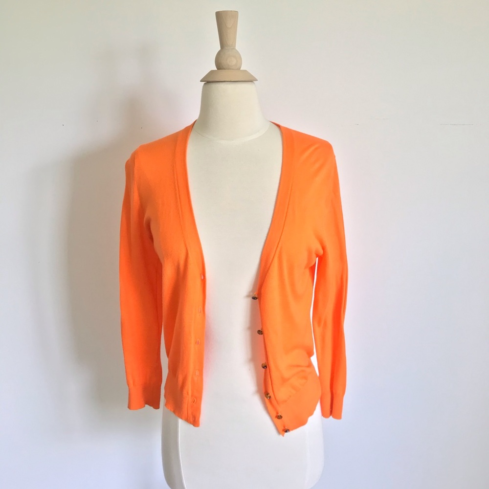 JCREW orange cardigan - size Small